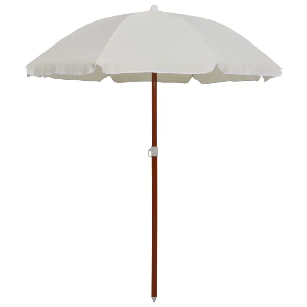vidaXL Tuinparasol met stalen paal 180 cm zandkleur