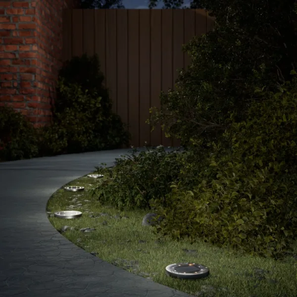 vidaXL Solar Grondlampen met Grondpennen Buiten 4 st Warm Wit