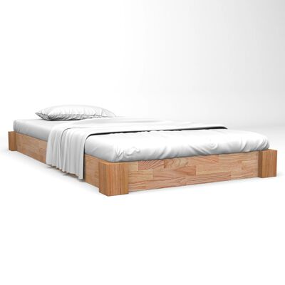 Bedframe zonder matras massief eikenhout 90x200 cm