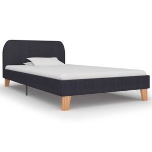 Bedframe zonder matras donkergrijze stof 90x200 cm
