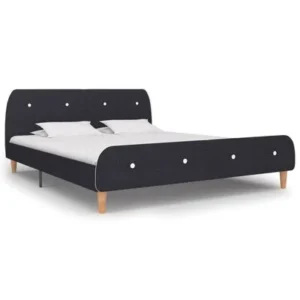 Bedframe zonder matras donkergrijze stof 160x200 cm