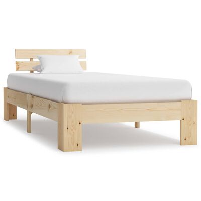Bedframe zonder matras massief grenenhout 90x200 cm