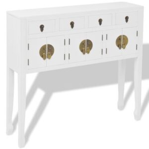 Dressoir Chinese stijl massief hout wit
