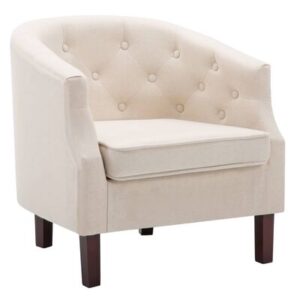 Fauteuil beige stof