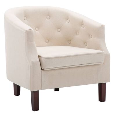 Fauteuil beige stof