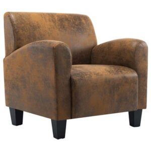 Fauteuil Bruin Kunstsuède