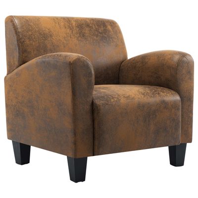 Fauteuil Bruin Kunstsuède