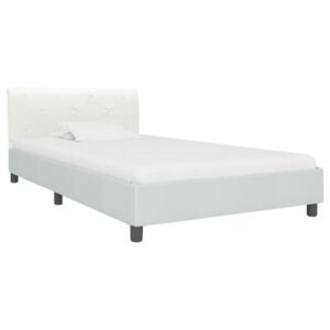 Bedframe zonder matras wit kunstleer 90x200 cm