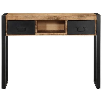 Consoletafel 100x35x75 cm massief ruw hout mango