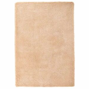 Hoogpolig Shaggy Vloerkleed "NAVARRA" Beige 160x230 cm Polyester