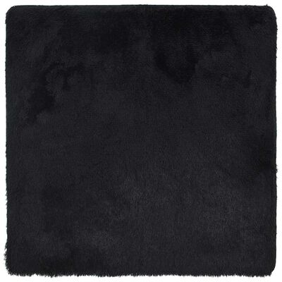 Hoogpolig Shaggy Vloerkleed "NAVARRA" Zwart 240x240 cm Polyester