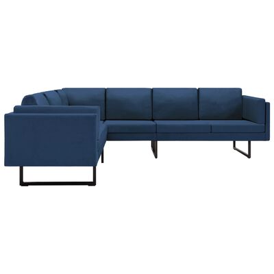 Hoekbank Blauwe Stof