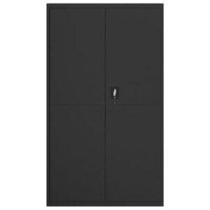 Archiefkast zwart 105x40x180 cm staal