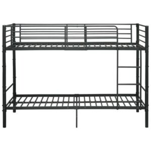 Stapelbed zonder matras zwart metaal 90x200cm