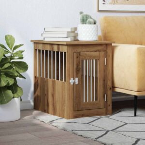 Hondenbenchmeubel Artisan Eikenhout 45x62x59 cm Bewerkt Hout