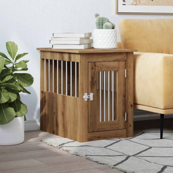 Hondenbenchmeubel Artisan Eikenhout 45x62x59 cm Bewerkt Hout