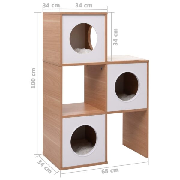 Kattenhuis met sisal krabmat 100 cm - Afbeelding 4