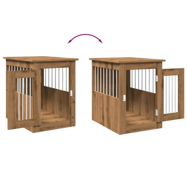 Hondenbenchmeubel Artisan Eikenhout 45x62x59 cm Bewerkt Hout - Afbeelding 2